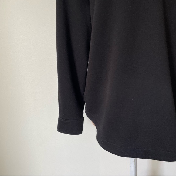 Rag & Bone Women’s Cotton Blend Soft Black Polo Quarter Button Collared Top XS - Picture 6 of 11